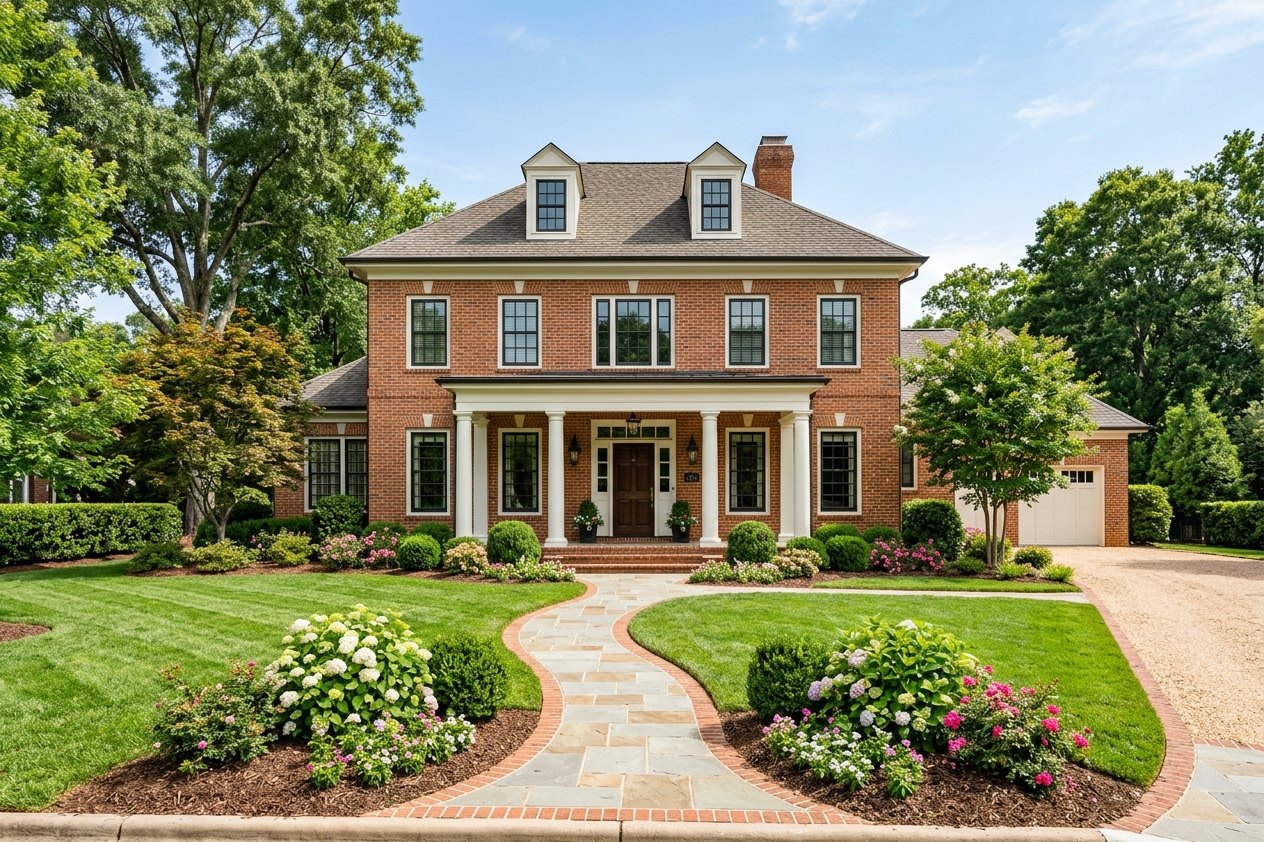 Brick colonial home
