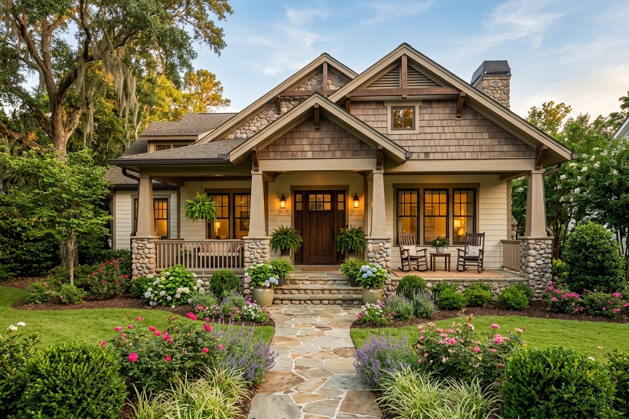Craftsman home with porch